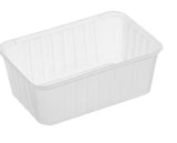 Rectangular Ribbed Freezer Grade Plastic Food Container (Base Only)