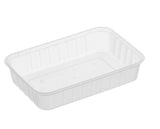 Rectangular Ribbed Freezer Grade Plastic Food Container (Base Only)