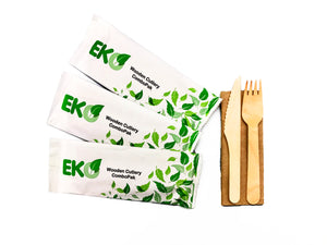 EKO Wooden Cutlery Combo